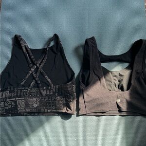 Lululemon Sports Bra Bundle (2) Black Crossback & High Support | Size 4 and 6